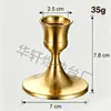 Bestseller transfronteiriço Ornamento de castiçal de metal de ferro galvanizado de Natal Artesanato retrô europeu Decoração de casa conjunto de três peças