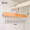 Perchero de Madera de 8 Ganchos en Forma de Ola Multifuncional Artefacto de Almacenamiento para Camisolas Perchero para Ropa Interior y Chalecos del Hogar Tendedero