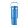 Taza de Coche Portátil de Mismo Modelo Transfronteriza de 30 oz, Taza Aislada de Acero Inoxidable 304, Montaje en Coche, Taza Enfriadora de Hielo con Tapa de Popote para Exteriores