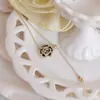 Coreia do Sul Dongdaemun Colar de Fada Diamante Camélia Retrátil Design de Nicho de Luxo Leve Corrente Simples Fashion para Clavícula