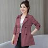 Casaco para Mulheres 2026 Outono Novo Estilo Roupas Femininas Top para Senhoras de Meia-Idade Trench Coat de Comprimento Médio para Mãe Primavera e Outono