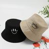 Sombrero de Pescador de Doble Cara para Hombre y Mujer en Verano Estilo Coreano Estudiante Versátil Tendencia de Moda Parasol y Protección Solar Sombrero de Pareja para Rostro Redondo