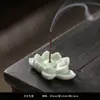 Linha Flor de Lótus Zen Inserção de Fragrância Almofada de Fragrância Prato de Fragrância Mesa de Chá Doméstica Decoração de Mesa Interna Artesanato Criativo de Cerâmica