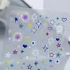 Pegatinas Coloridas de Estrella de Dopamina para Uñas 5D Estéreo Versátiles de Cinco Puntas Pegatinas de Arte de Uñas DIY Estilo Sl Joyería