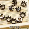 Corona incrustada con circonita accesorios cuentas espaciadoras pulsera espaciadora Wenwan accesorios soporte para flores joyería pulsera hecha a mano colgante