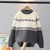 Suéter para Niños Lana de Visón Mediano y Grande Infantil Estilo Nuevo Invierno 2026 Ropa de Punto Infantil Suéter Cálido para Niños