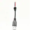 Cable USB Cable USB Rojo y Negro Cable de Dos Hilos de Alambre Desnudo Usba/M Más Tarjeta de Cola Cable de Alimentación para Instrumento/Dispositivo Digital