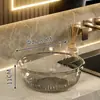 Lavabo de Lujo y Estilo para Uso Doméstico, Fregadero de Cocina para Lavar Platos y Verduras, Lavadero, Lavamanos para Salón de Belleza, Lavabo Transparente