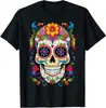 2025 Nuevo Sitio Independiente de Comercio Exterior Camiseta con Estampado de Calavera de Pascua para Hombre y Mujer Manga Corta Cuello Redondo Top Holgado