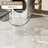 Balde d'água transparente, bacia, concha d'água, conjunto de balde e bacia de plástico, conjunto de três peças para banho de estudante de dormitório, uso doméstico, luxo leve