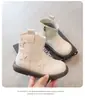 Botas femininas, botinhas infantis, Botas Martin para meninas outono e inverno, botas de algodão branco, botas para bebês meninas outono, sapatos de princesa