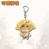Llavero acrílico de gatito lindo emoji, accesorio lindo para mochila de estudiante, venta directa de fábrica, compañero de trabajo junior