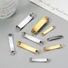 Colgante de Acero Inoxidable Caliente Curvado de Marca Rectangular con Doble Agujero para Conexión de Pulsera Curva DIY Accesorios de Joyería
