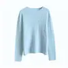 Suéter Retro Estilo Perezoso Otoño/Invierno Lana Cuello Redondo Tejido de Punto Trenzado Holgado Suave Pegajoso Adelgazante Casual Versátil Tejido Capa Base