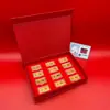 Caja de Regalo Barra de Oro Pequeña Zodiaco Adorno de Regalo Dorado Pegatina para Teléfono Oro Puro 999 Regalo de Cumpleaños Año Nuevo Regalo del Año
