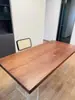 Mesa de Chá Grande de Nogueira Preta, Mesa de Varanda de Freixo, Mesa de Chá, Mesa Flutuante para Sala de Estar, Mesa de Chá para Trabalho, Estilo Mid-Century
