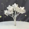 Nuevo adorno de piruleta de bola de lentejuelas con lazo de celebridad en línea, adorno para pastel de cumpleaños, decoración creativa para mesa de postres de fiesta