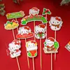 Decoração de Bolo de Natal para Celebridade da Internet 2025 Sino Papai Noel Boneco de Neve Decoração de Sobremesa de Confeitaria Plug-in