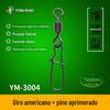 Conector de anel em formato de oito Yonglian Luya, pino giratório americano aprimorado, acessórios para equipamentos de pesca, fábrica de atacado