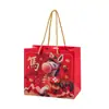 Bolsa de Presente Vermelha Chinesa Bolsa de Mão Vermelha Embalagem do Ano do Cavalo Bolsa Carteiro Universal de Feriado Bolsa de Papel Bolsa de Presente de Ano Novo