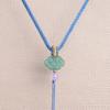 Joyería ajustable de cadena para suéter colgante de jade para el cuello Cristal cera de abeja ágata colgante cadena clavicular suministro multicolor