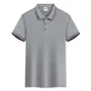 Camisa Polo de Algodón con Iones de Hielo de Secado Rápido, Manga Corta, Cuello de Solapa, Camisa Cultural de Trabajo, Uniforme para Grupo, Camiseta Bordada con Logo Impreso