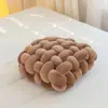 Almofada de crochê artesanal para sala de estar, manta de sofá para B&B, janela de sacada, pessoa preguiçosa, almofada de chão elevada