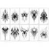 Amazon Cross-border Novo Tatuagem de Aranha de Halloween Festa de Feriado Teia de Aranha Crânio Adesivo de Tatuagem Temporária