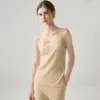Francés Nuevo Suave y Agradable para la Piel Cuello en V Doble Tirante Diseño de Encaje Camisola de Punto de Cachemira Top para Mujer