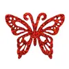 Mariposa con Brillo Año Nuevo Tela No Tejida Corte Construcción Polvo Fino Rojo Accesorios para el Cabello de Niños Accesorios Material Pasador de Mariposa Accesorios para el Cabello