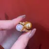 Cuentas de Concha Natural Son Comparables a los Anillos de Perlas, Llenos de Diamantes, Anillos de Esmeraldas Simuladas, Anillos Abiertos, Femeninos y Versátiles, Modelos Populares