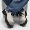 Zapatos Derby de Trabajo de Punta Ancha para Hombre de Talla Grande, Estilo Compuesto de Moda, Zapatos Casuales Resistentes al Desgaste con Suela Gruesa, Zapatos de Moda