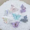 Dingyi 22x33 Mariposa Cola de Golondrina Rosa Color Luna Fría Transparente Chapado Mariposa Tridimensional Forma Irregular Cuentas Accesorios para Joyería DIY