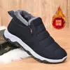 Zapatos de algodón de invierno para hombre, estilo nuevo, con forro de felpa añadido y suelas gruesas, zapatos de algodón clásicos estilo Pekín, extra cálidos y adecuados para hombres de mediana edad y ancianos, perfectos para clima nevado