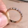 Pulsera de moda europea y coreana directa de fábrica para mujer, anillo sencillo de diamante redondo, diseño de círculo completo, anillo de fila de circonias, entrega de una pieza