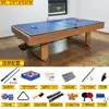 Mesa de Billar Cuatro en Uno, Multifuncional, Automática, Para Uso Doméstico, Interior, Tipo Estándar, Mesa de Tenis de Mesa Estilo Americano para Adultos, Dos en Uno