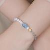 Pulsera de Perlas con Cuentas Pixiu Antiguo de la Marea Nacional Tejida Diseño Simple con Sentido Ajuste de Cordón Joyería de Temperamento Versátil