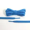 Cordones Planos de Doble Capa Kurojin de Color Sólido en Poliéster-Algodón de 0.8 cm, Duraderos y Adecuados para Zapatos Casuales, Zapatos Deportivos y Tenis, Personalización