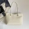 Otoño Invierno Tejido Texturizado Simple Moda Color Sólido En Stock 2026 PU Retro Simple Color Sólido Casual Bolso de Hombro Único