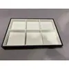 Novo expositor de pérolas soltas, caixa de armazenamento de joias, suporte de exibição de acessórios antigo, bandeja de jade