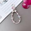 Cordón para teléfono móvil con lazo y cuentas de diamante para pulsera, cadena colgante para teléfono móvil para mujer, pequeño y fresco