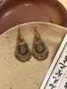 Brincos de Gancho Étnicos com Pingentes de Gota e Borla Estilo Boêmio para Férias Elegantes Versáteis Brincos de Moda de Alta Qualidade para Mulheres