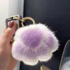 Bolsa Pingente Pata de Gato Fofa de Pele Sintética de Visão Transfronteiriça Chaveiro Criativo Presente para Casal Pingente de Boneca Versátil