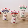 Set de Tenedores de Fruta de Gato de Dibujos Animados Lindo Creativo Alta Apariencia Seguridad Acero Inoxidable de Grado Alimenticio Tenedores de Fruta