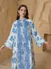 Vestido Longo Feminino Popular de Comércio Exterior OEM, Vestido para Festa de Férias Atacado de Fábrica, Vestido Evasê Estampado