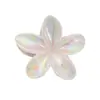 Pinza para el Cabello Transparente Colorida Versátil Estilo Hada Frangipani Popular Transfronteriza Europea y Americana para Cola de Caballo Accesorio para el Cabello para Mujeres
