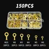 150PCs conjunto redondo lug anel terminal frio tipo crimping cabeça conector conector Amazon