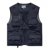 Estilo Nuevo Primavera y Otoño Malla Secado Rápido Chaleco para Hombre Casual Exterior Multibolsillos Chaleco Chaqueta de Pesca Verano 8512