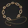 Corrente de Cintura de Metal de Alta Qualidade com Encaixe de Anéis para Mulheres, Fashion e Versátil para o Trabalho e Uso Casual, Acessório de Corrente de Cintura para Vestido