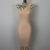 Dongdaemun, Coreia, Mostra Figura Feminina Manga Off-the-shoulder Bodycon Malha Sem Manga Vestido Muito Valorizador para Mulheres Baixas